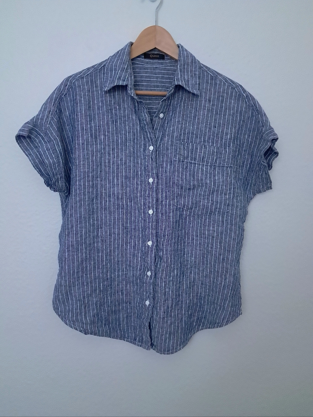 Quince Linen Striped Button Down Shirt